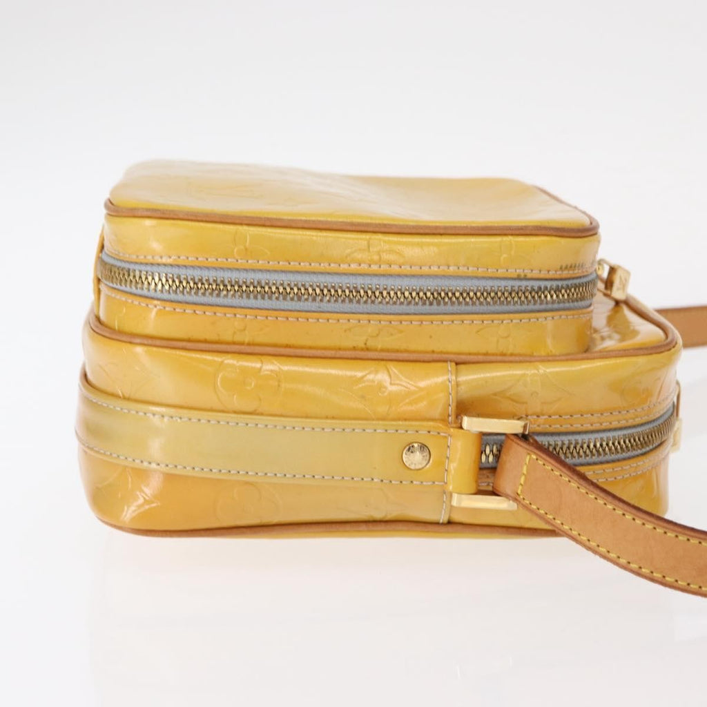 Louis Vuitton Wooster Handbag Monogram Vernis Yellow Patent_Leather Shoulder Bag