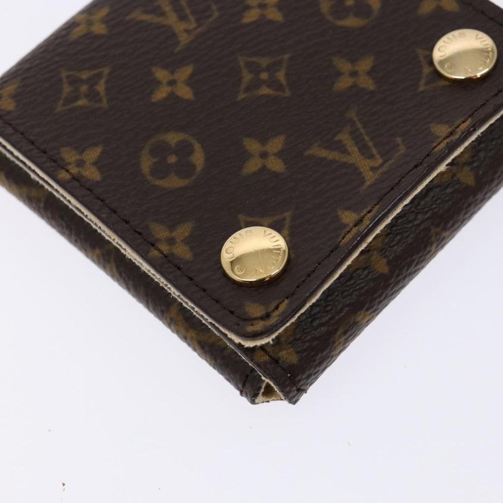 Louis Vuitton Case Jewelry Box Canvas Brown Canvas Wallets Accessory