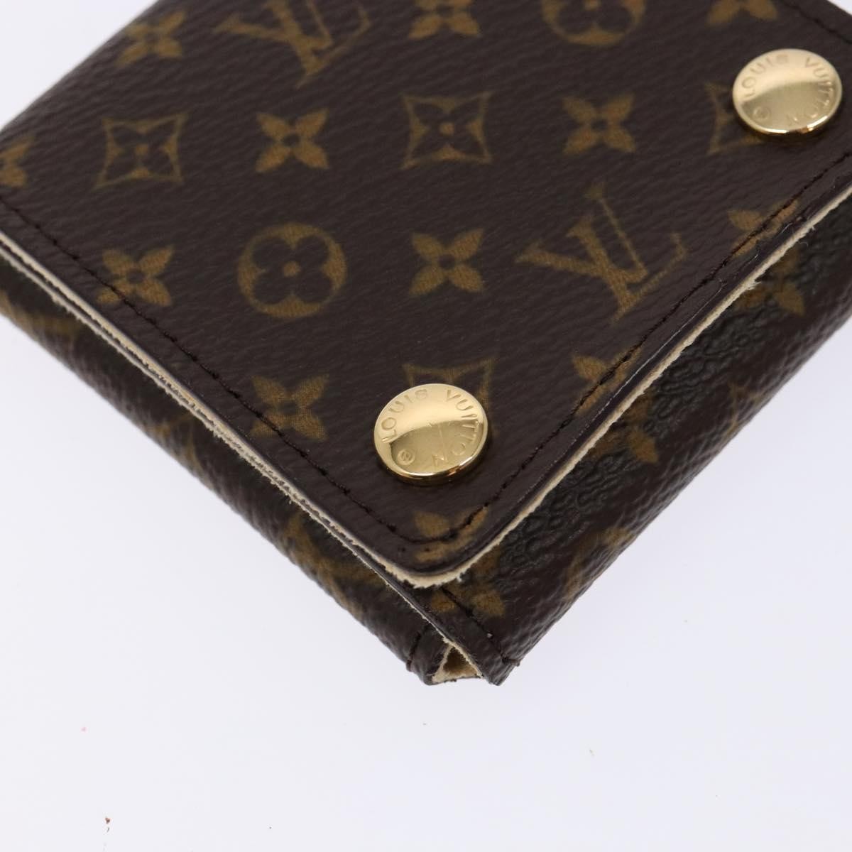 Louis Vuitton Case Jewelry Box Canvas Brown Canvas Wallets Accessory