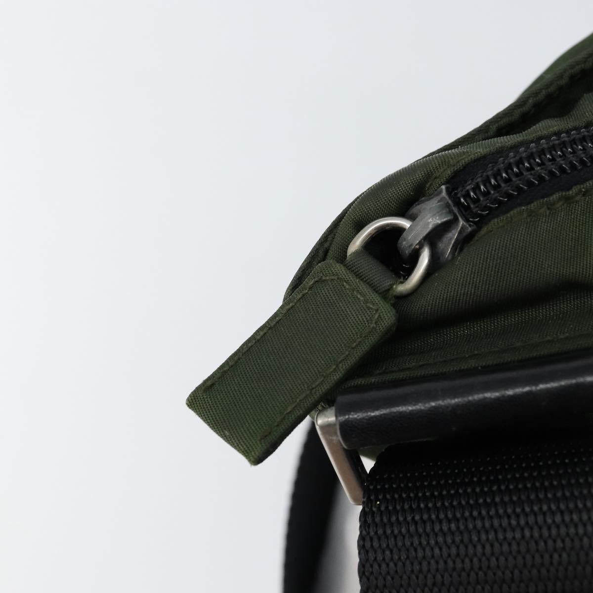 Prada Flat Messenger Bag Tessuto Khaki Nylon Shoulder Bag Bag
