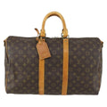 Louis Vuitton Keepall Bandouliere Bag Monogram Canvas Brown Canvas Travel Bag