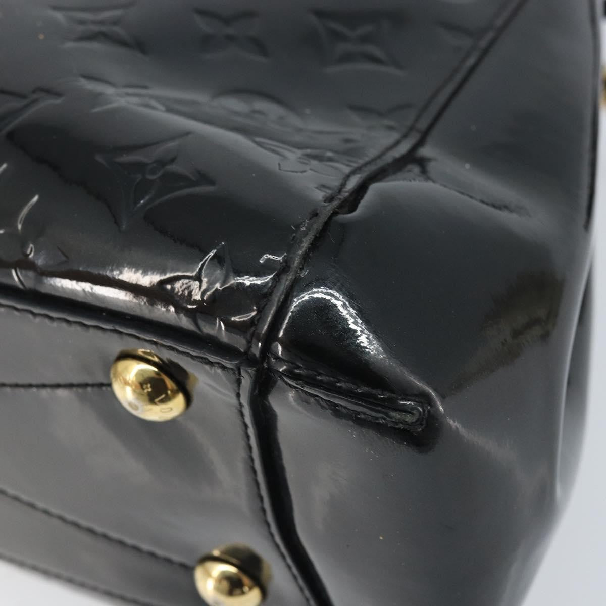 Louis Vuitton Montaigne Handbag Monogram Vernis Black Patent_Leather Handbag