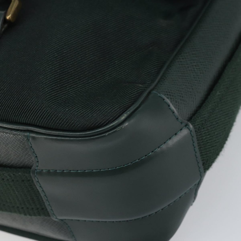 Louis Vuitton Dersou Bag Taiga Leather And Canvas Green Leather Shoulder Bag