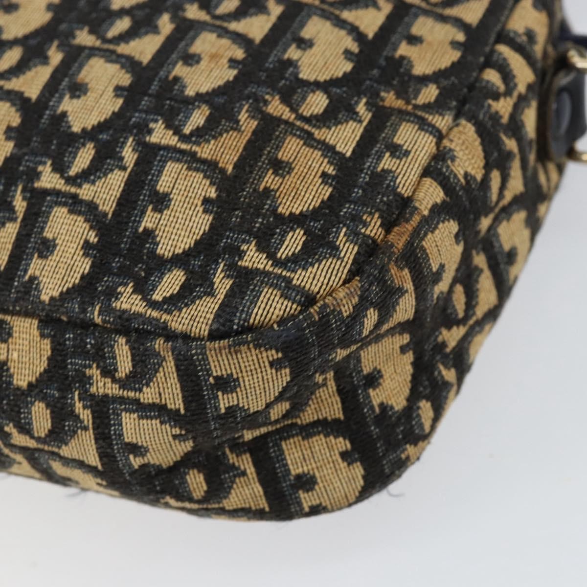 Christian Dior Vintage Cd Trotter Shoulder Bag Canvas Navy Canvas Shoulder Bag Bag (Pre-Owned)