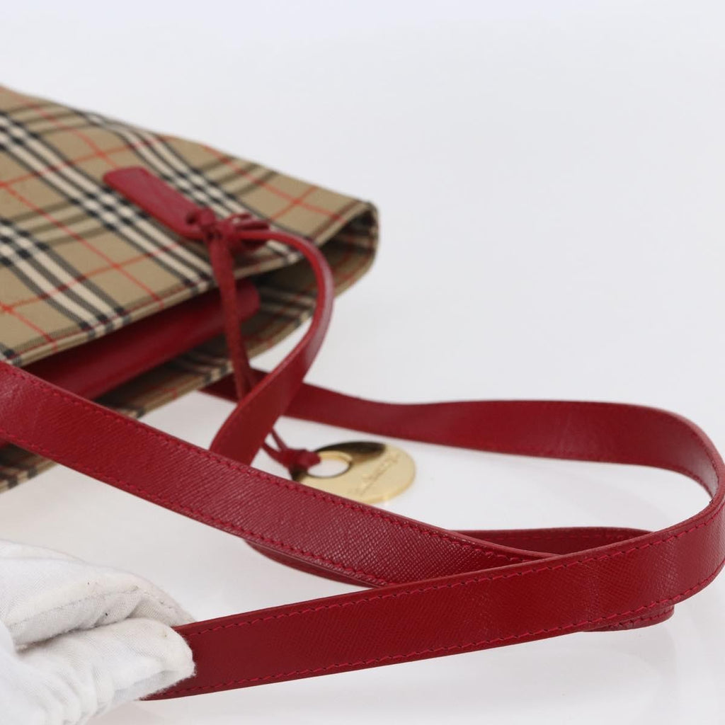 Burberry Nova Check Tote Canvas Check Pattern Beige Canvas Tote Bag