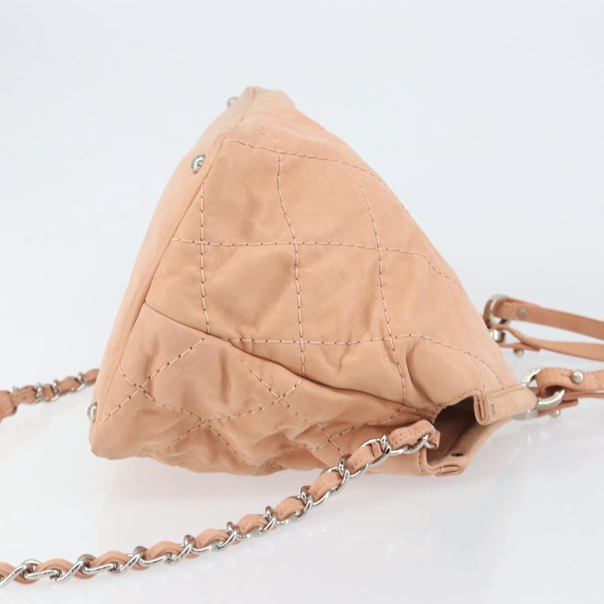 Chanel Cc Sea Hit Tote Quilted Iridescent Calfskin Pink Leather Shoulder Bag Bag