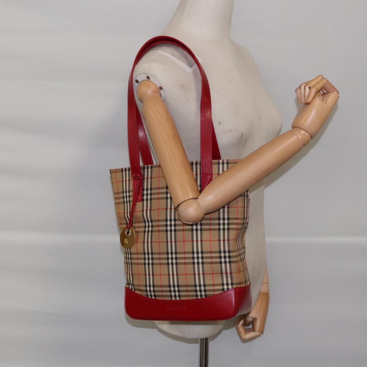 Burberry Nova Check Shoulder Bag Canvas And Leather Beige Canvas Shoulder Bag