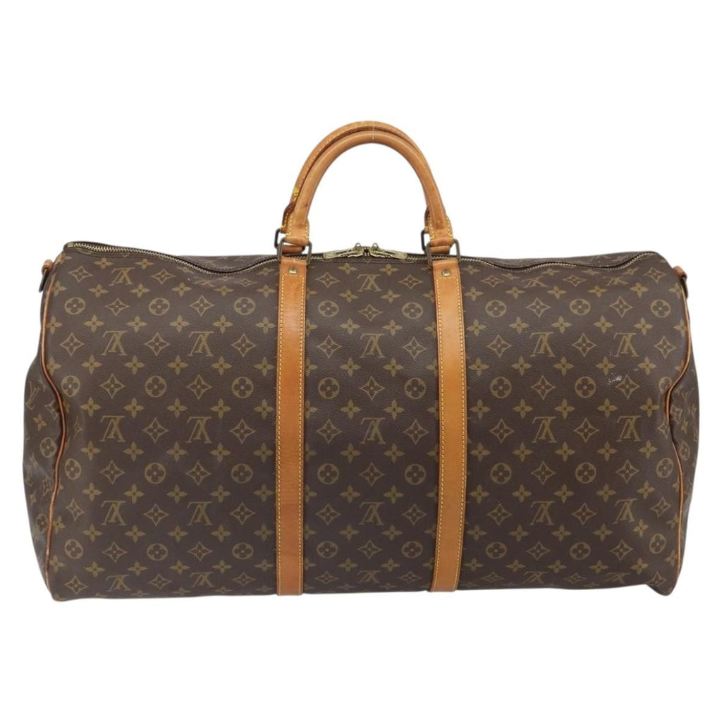 Louis Vuitton Keepall Bandouliere Bag Monogram Canvas Brown Canvas Travel Bag