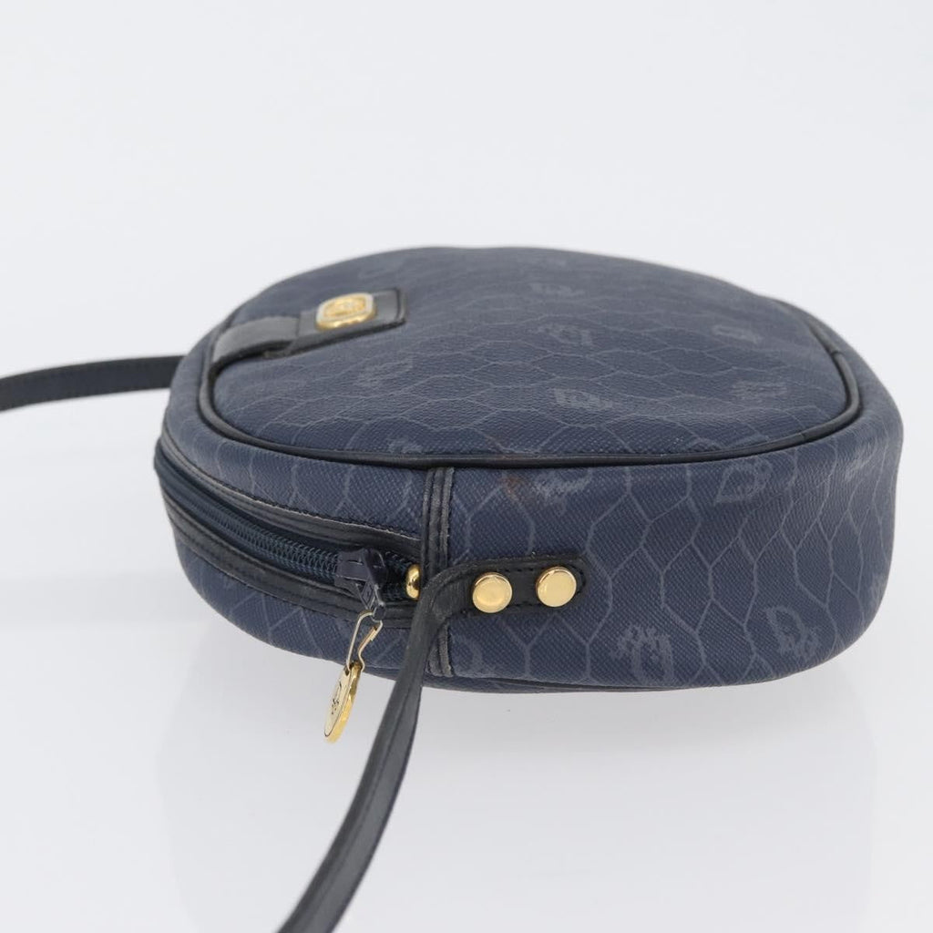 Christian Dior Vintage Honeycomb Shoulder Bag Canvas Navy Canvas Shoulder Bag Bag (Pre-Owned)