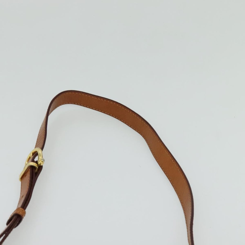 Celine Vintage Macadam Shoulder Bag Canvas And Leather Brown Canvas Shoulder Bag Bag