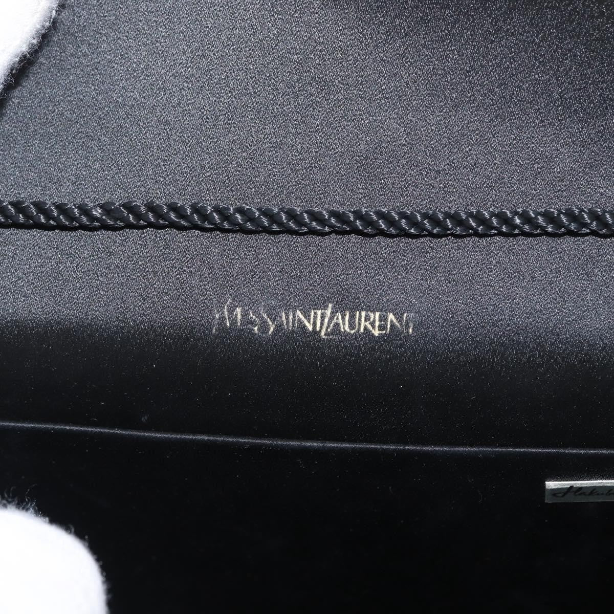 Saint Laurent Vintage Flap Crossbody Bag Velvet Black Velvet Shoulder Bag Bag (Pre-Owned)