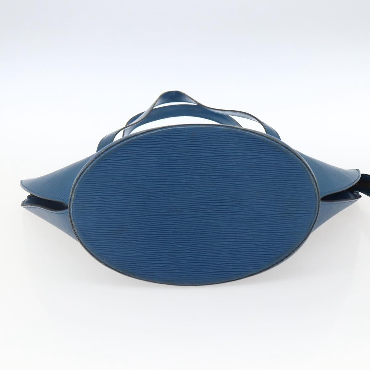 Louis Vuitton Saint Jacques Handbag Epi Leather Blue Leather Shoulder Bag
