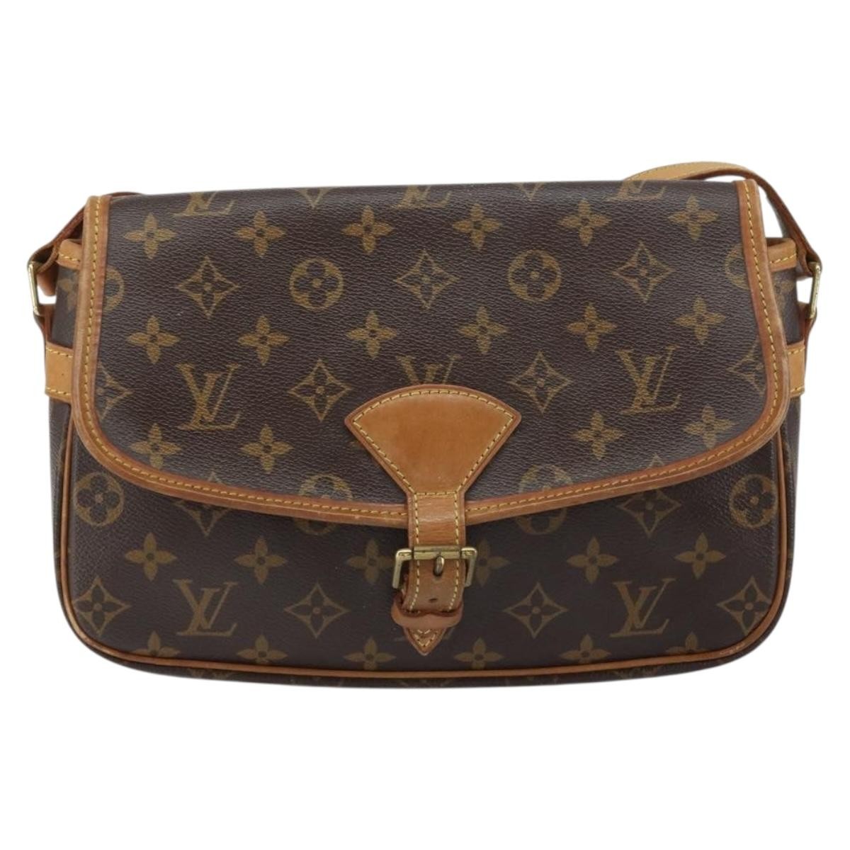 Louis Vuitton Sologne Handbag Monogram Canvas Brown Canvas Shoulder Bag
