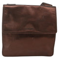 Chanel Vintage Logo Flap Messenger Bag Leather Brown Leather Shoulder Bag Bag