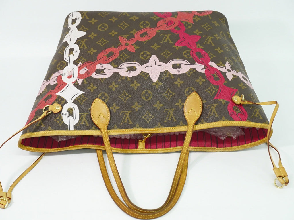 Louis Vuitton Neverfull Nm Tote Limited Edition Bay Monogram Canvas Brown Canvas Tote Bag