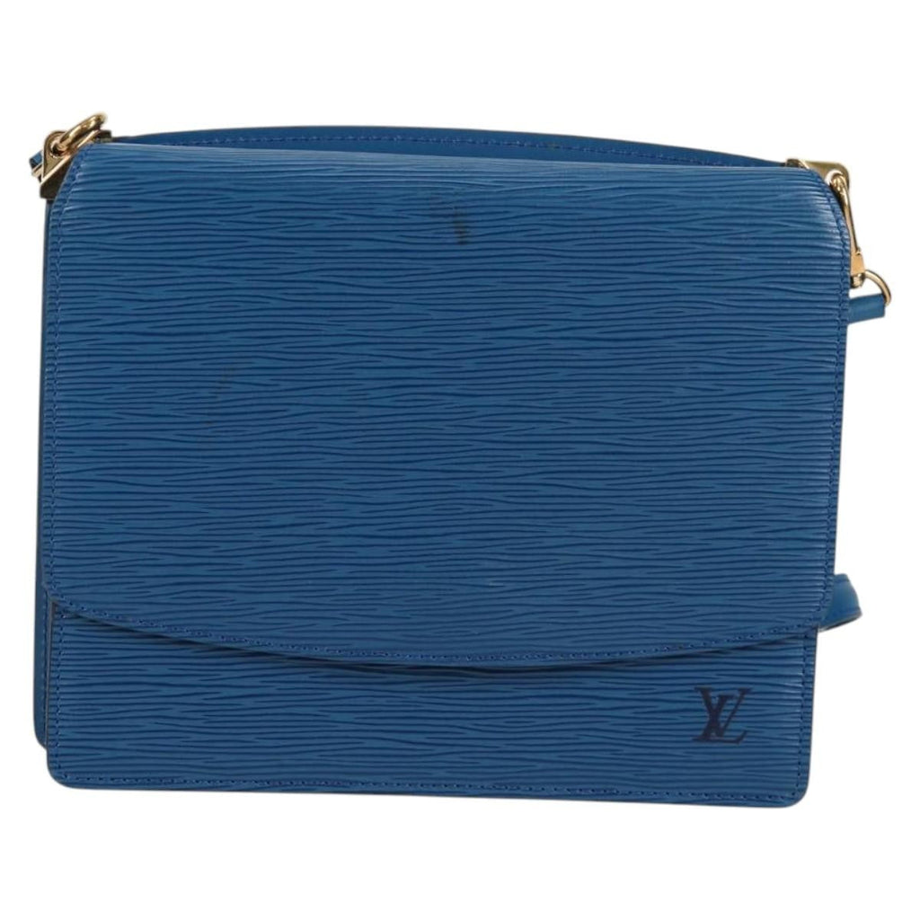 Louis Vuitton Grenelle Shoulder Bag Epi Leather Blue Leather Shoulder Bag