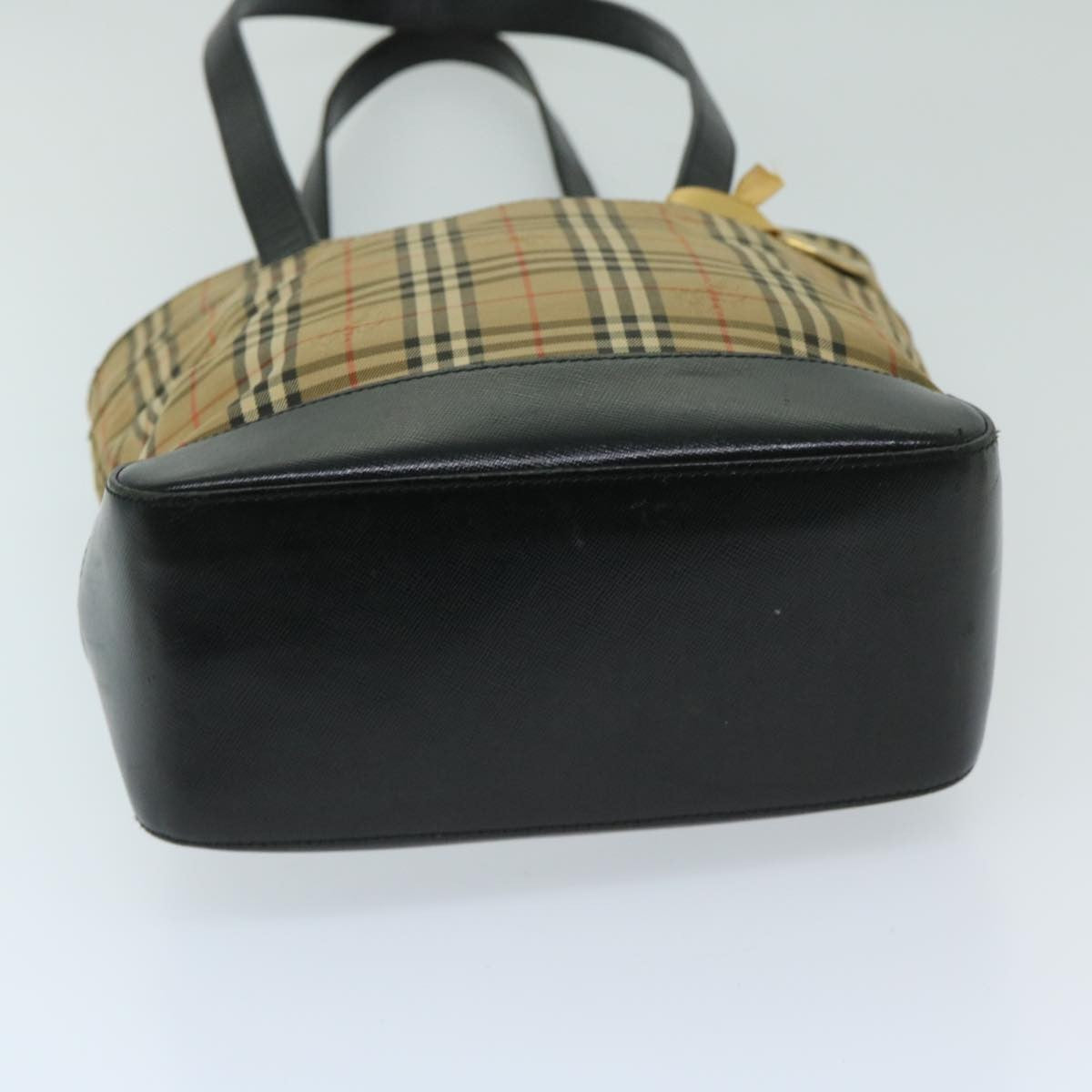 Burberry Nova Check Tote Canvas And Leather Beige Canvas Tote Bag