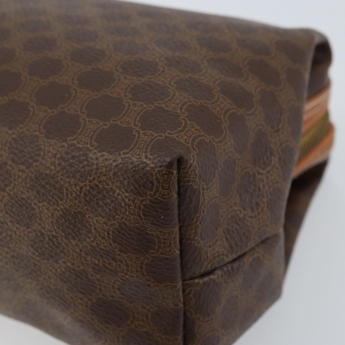 Celine Macadam Pochette Canvas And Leather Brown Canvas Clutche & Pouche Bag