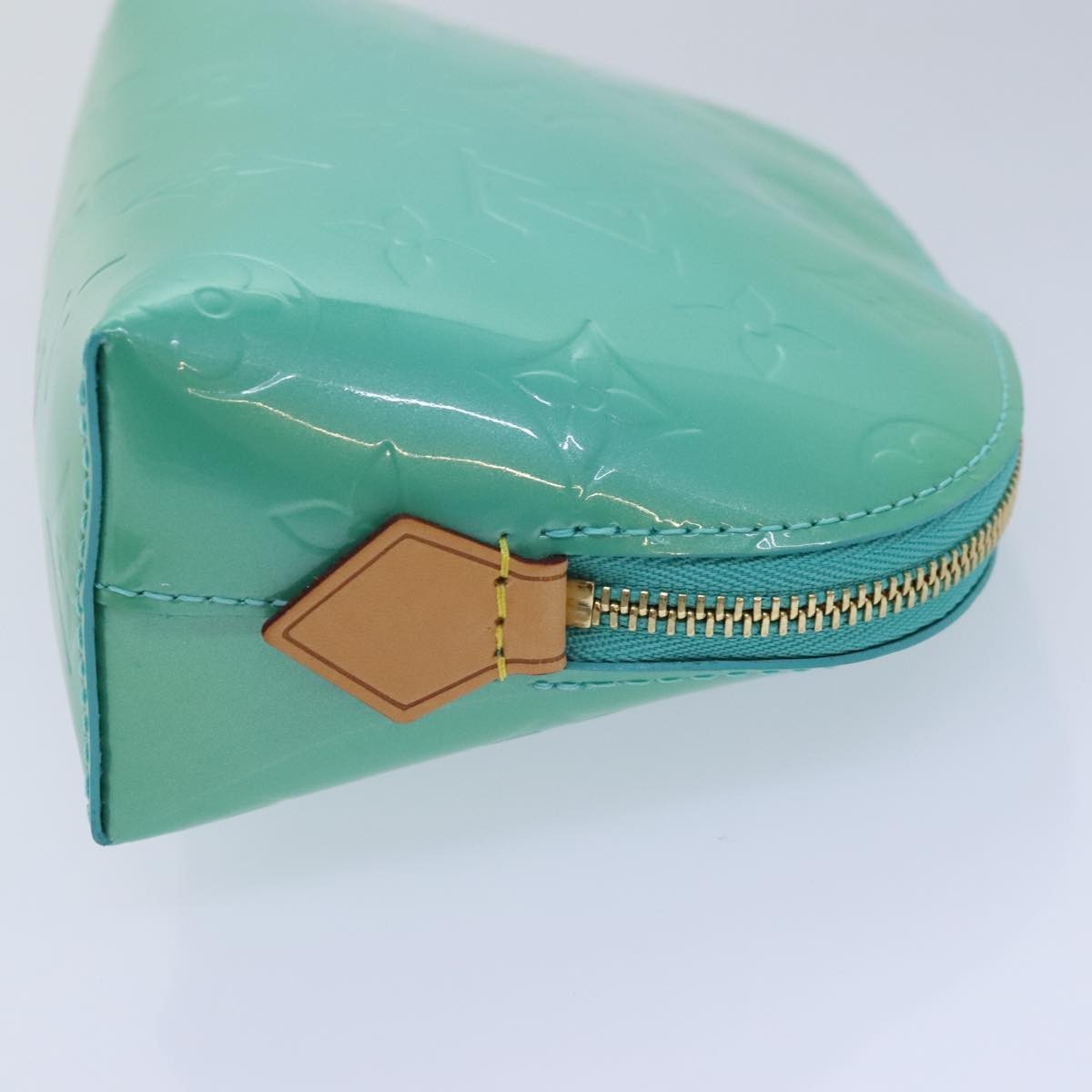 Louis Vuitton Cosmetic Pouch Monogram Vernis Blue Patent_Leather Clutche & Pouche Bag