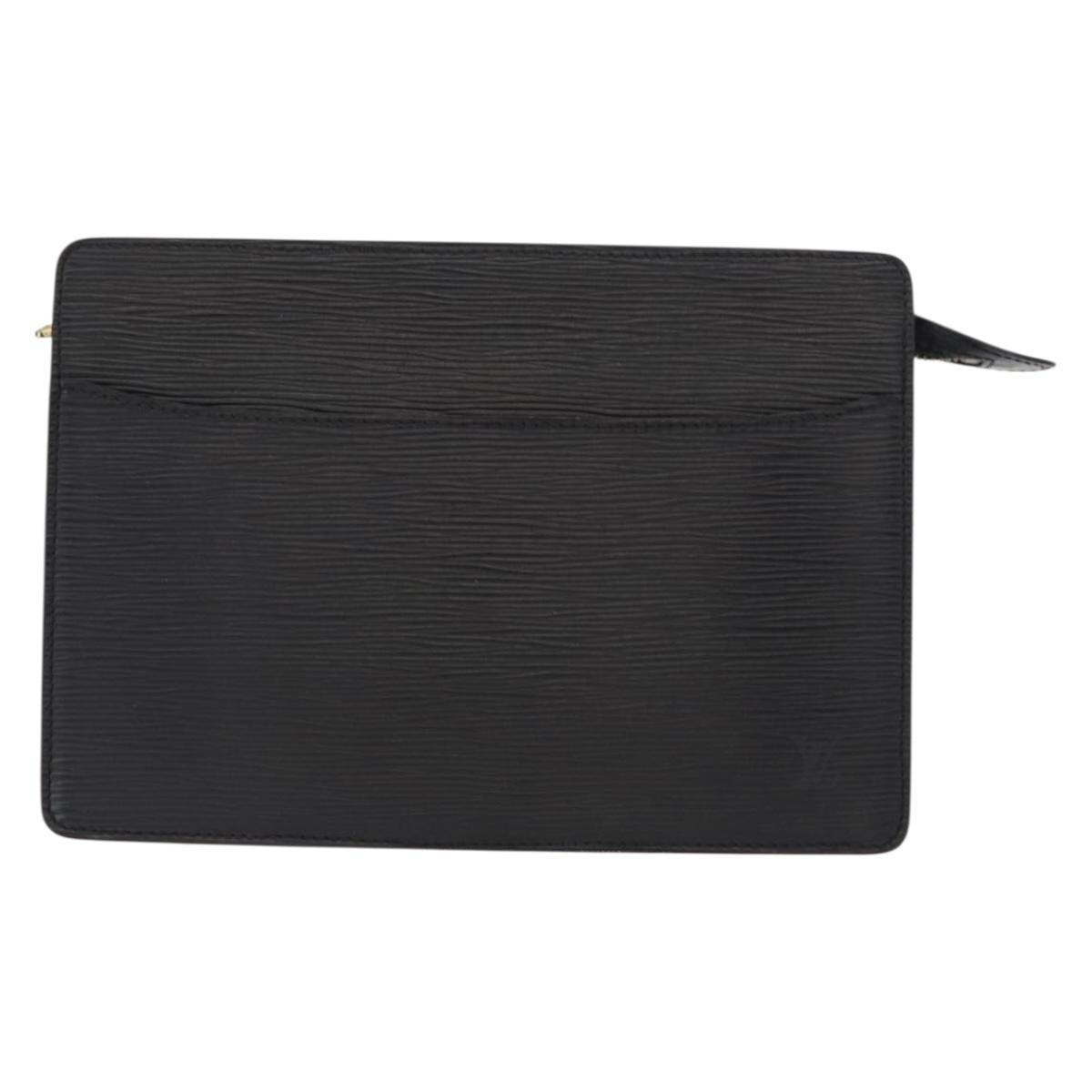 Louis Vuitton Pochette Homme Epi Leather Black Leather Clutche & Pouche Bag