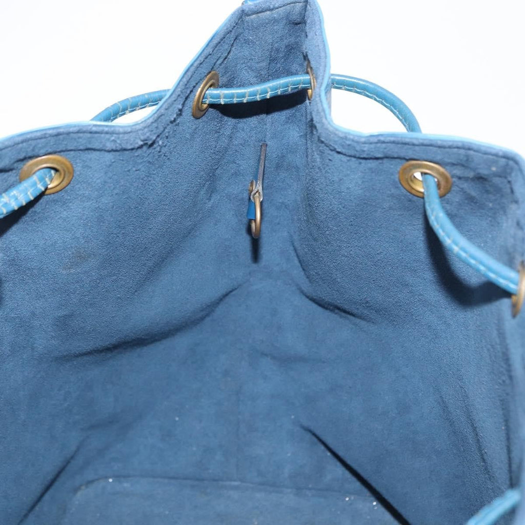 Louis Vuitton Petit Noe Handbag Epi Leather Blue Leather Shoulder Bag