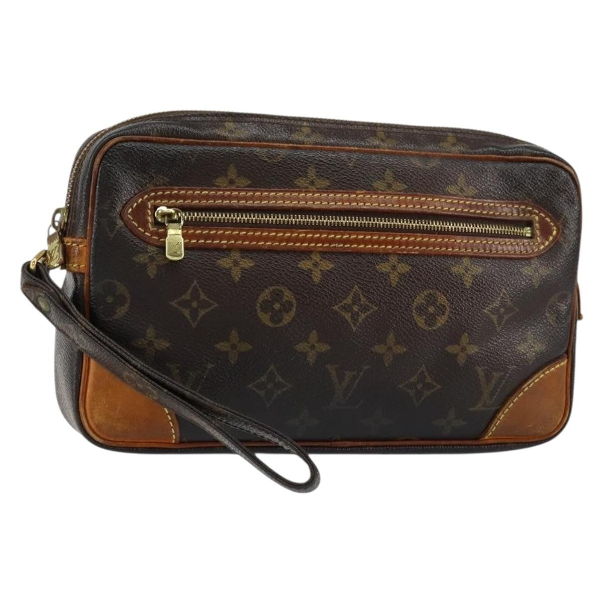Louis Vuitton Marly Dragonne Clutch Monogram Canvas Brown Canvas Clutche & Pouche Bag