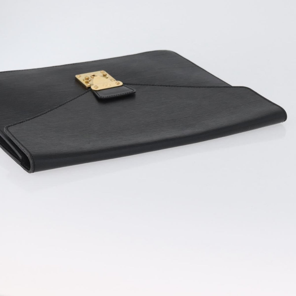 Louis Vuitton Porte-Documents Senateur Bag Epi Leather Black Leather Briefcase Bag