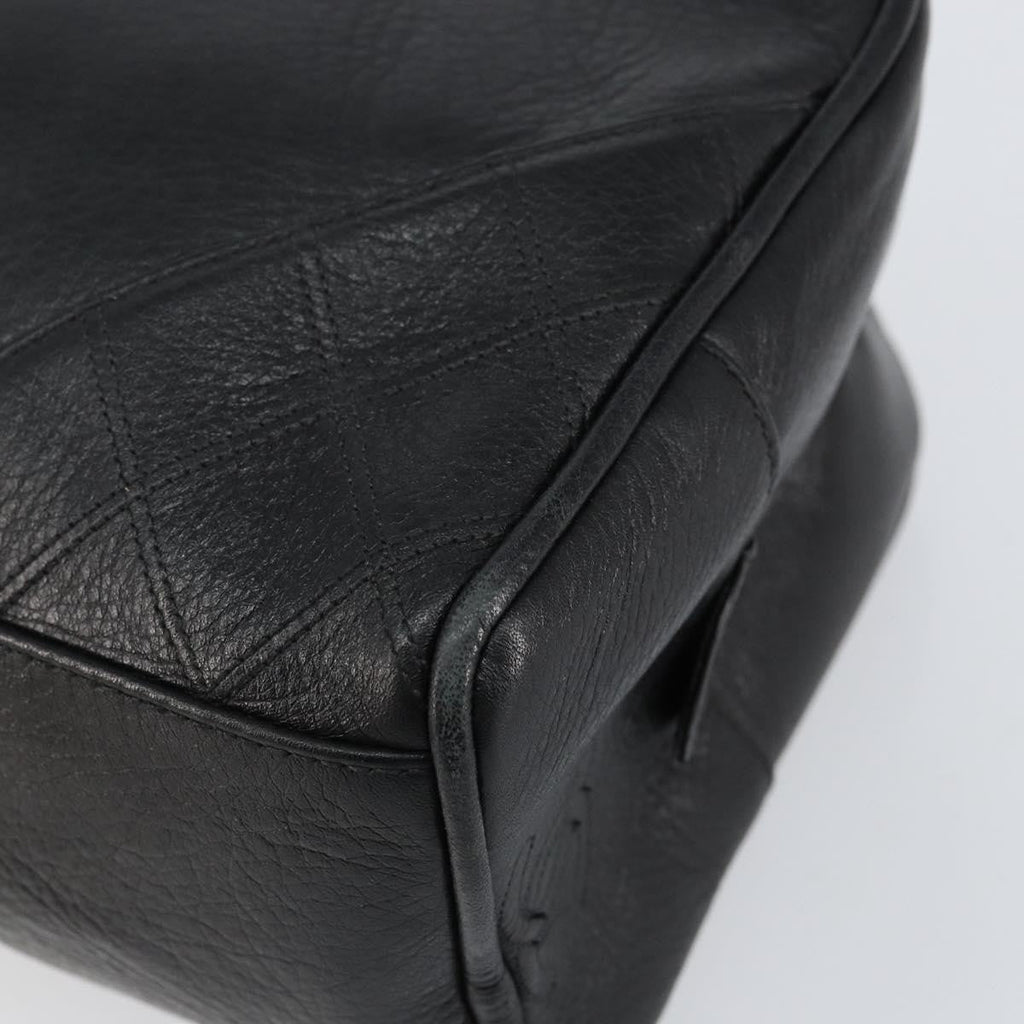 Chanel Vintage Toiletry Pouch Leather Black Leather Clutche & Pouche Bag