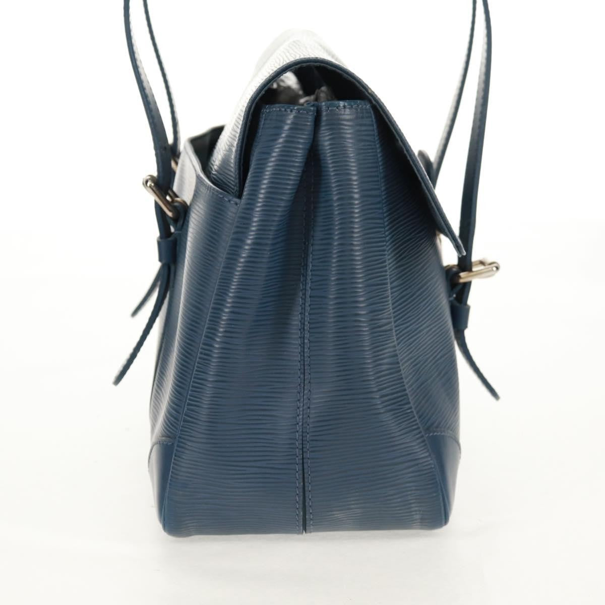 Louis Vuitton Segur Handbag Epi Leather Blue Leather Shoulder Bag