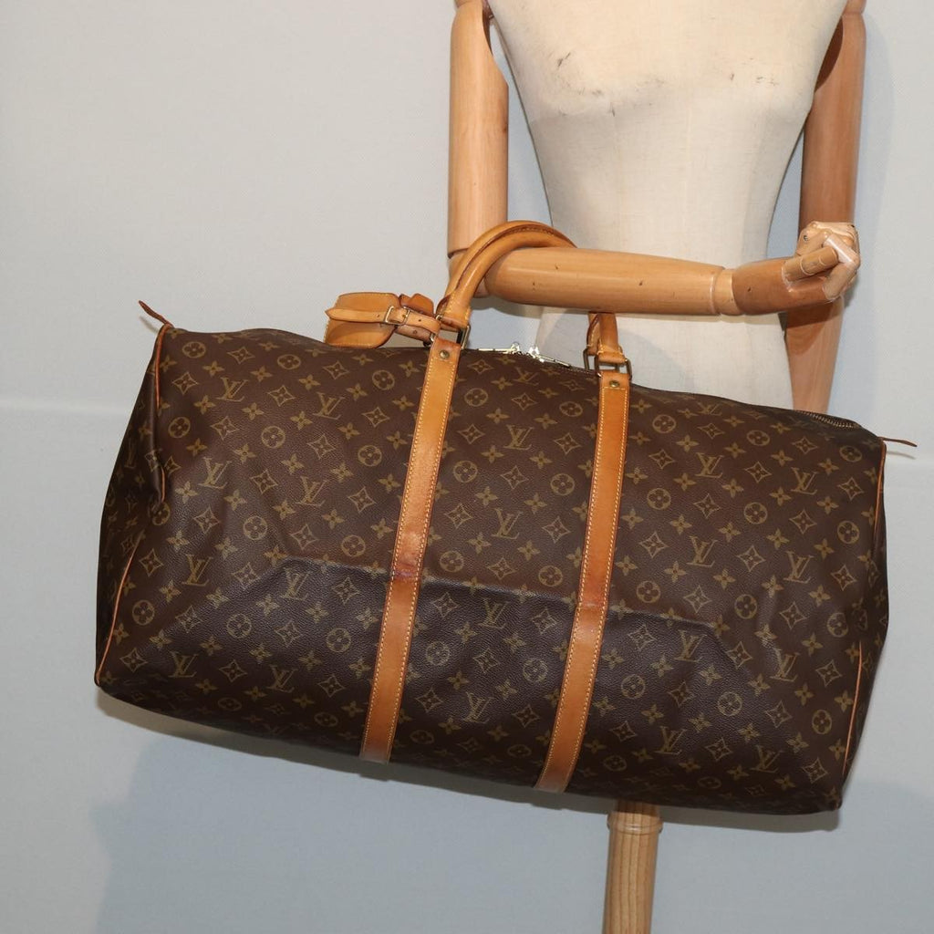 Louis Vuitton Keepall Bag Monogram Canvas Brown Canvas Travel Bag
