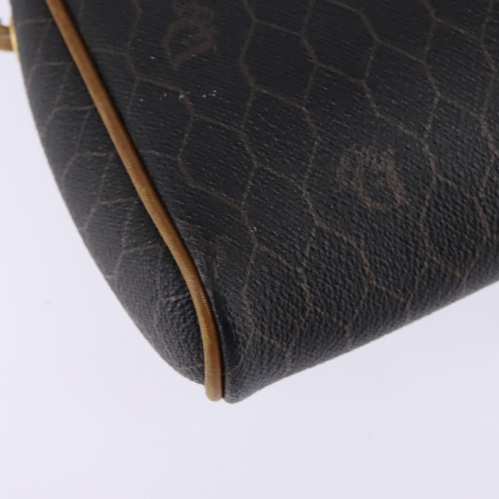 Christian Dior Vintage Honeycomb Shoulder Bag Canvas Black Canvas Bag (Pre-Owned)