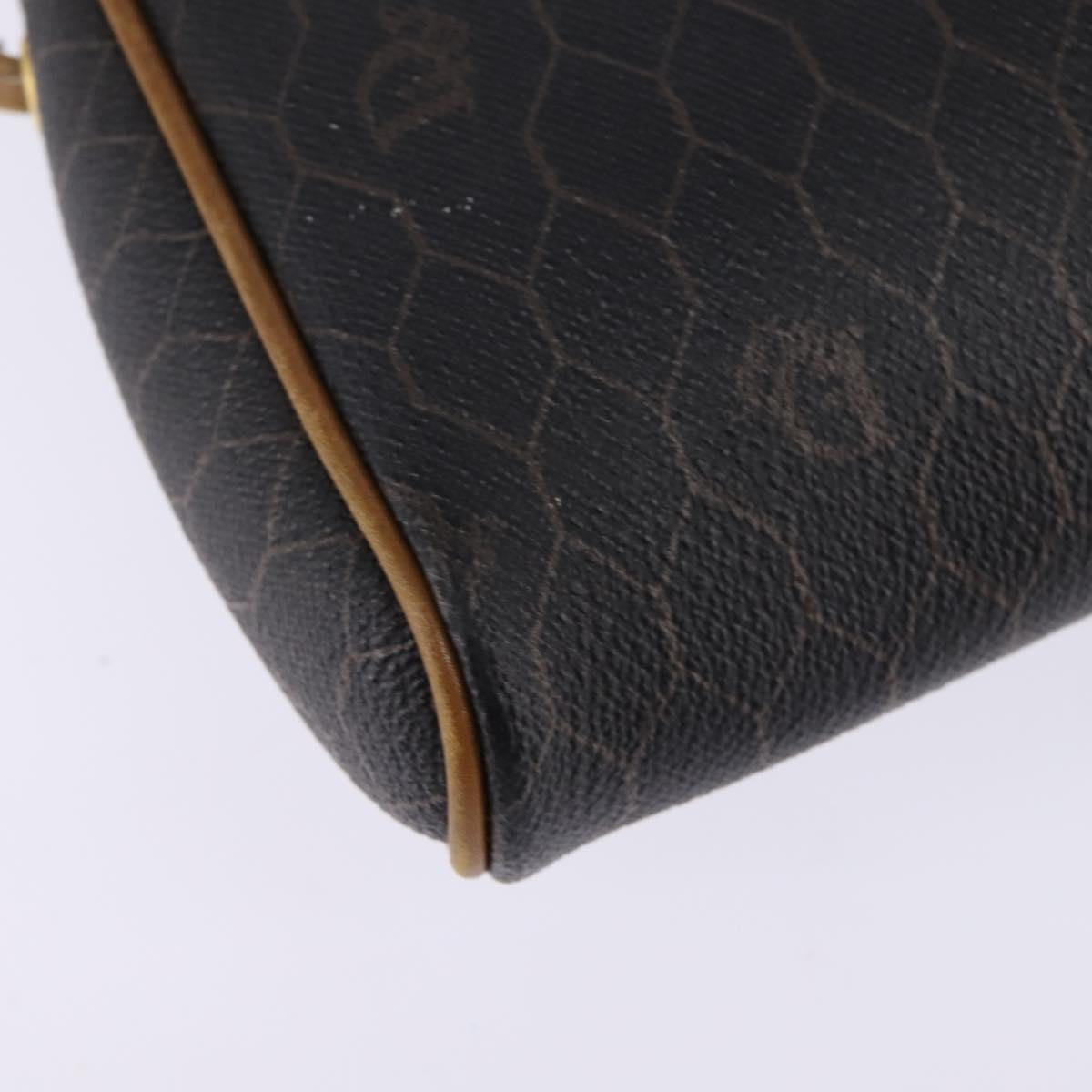 Christian Dior Vintage Honeycomb Shoulder Bag Canvas Black Canvas Bag (Pre-Owned)