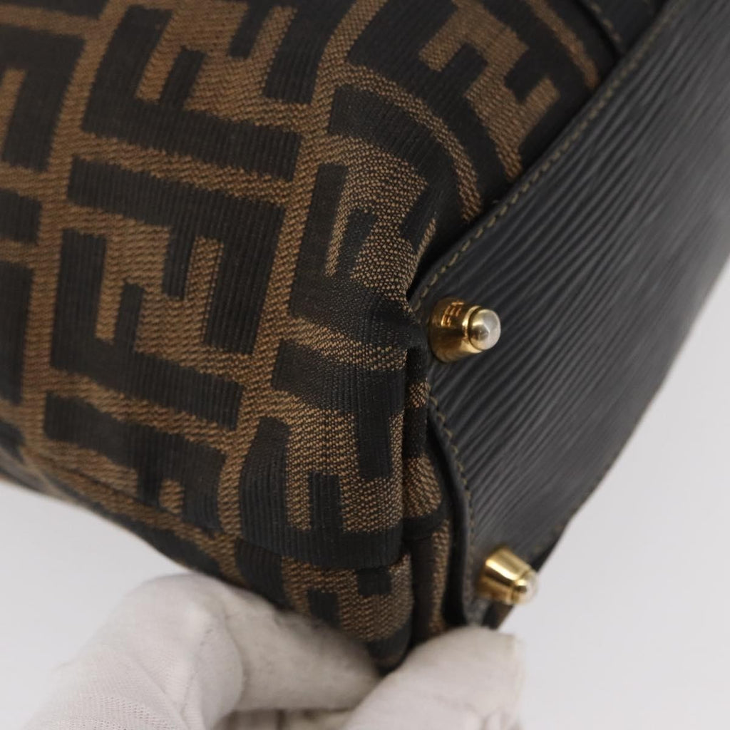 Fendi Zucca Tote Bag Canvas Black Canvas Tote Bag Bag