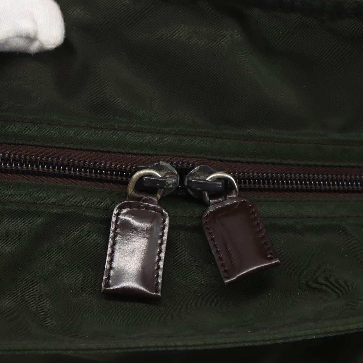 Prada Vintage Zip Tote Tessuto Khaki Nylon Tote Bag Bag