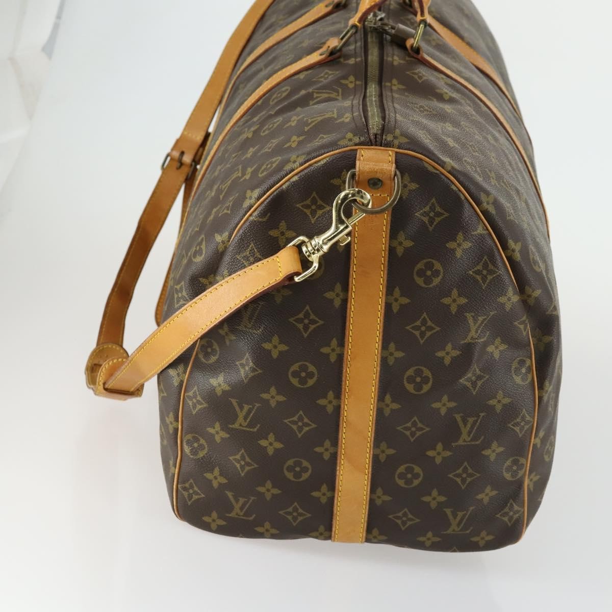 Louis Vuitton Keepall Bandouliere Bag Monogram Canvas Brown Canvas Travel Bag