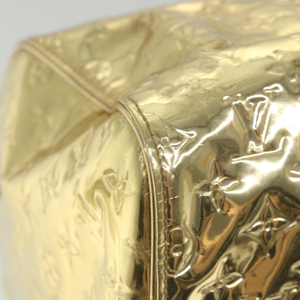 Louis Vuitton Keepall Bag Monogram Miroir Pvc Gold Patent_Leather Travel Bag