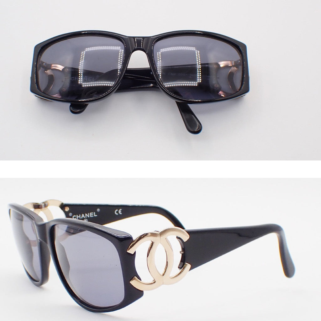 Chanel Logo Cc Sunglasses Plastic Black Plastic Sunglasse Accessory