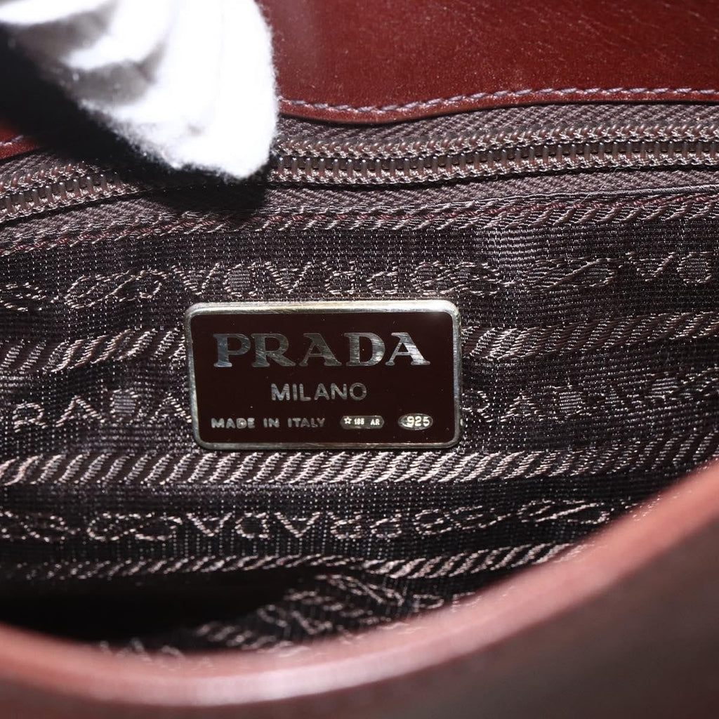 Prada Vintage Shoulder Bag Leather Brown Leather Shoulder Bag Bag