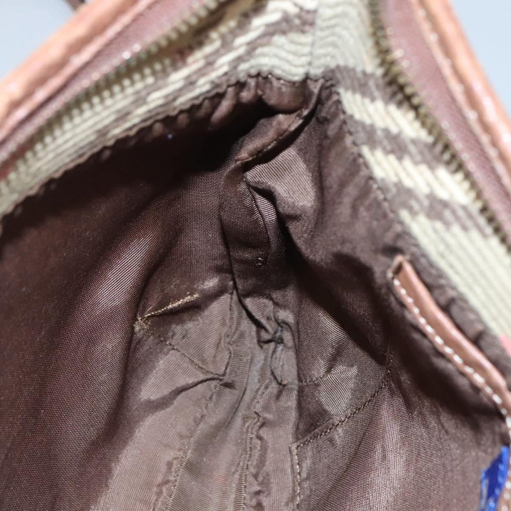 Burberry Blue Label Shoulder Bag Canvas Beige Canvas Shoulder Bag