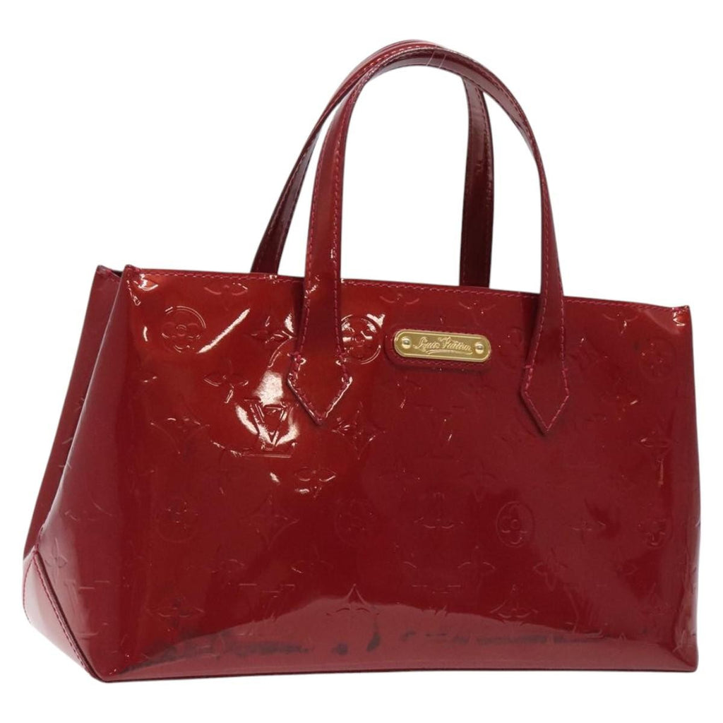 Louis Vuitton Wilshire Handbag Monogram Vernis Red Patent_Leather Handbag