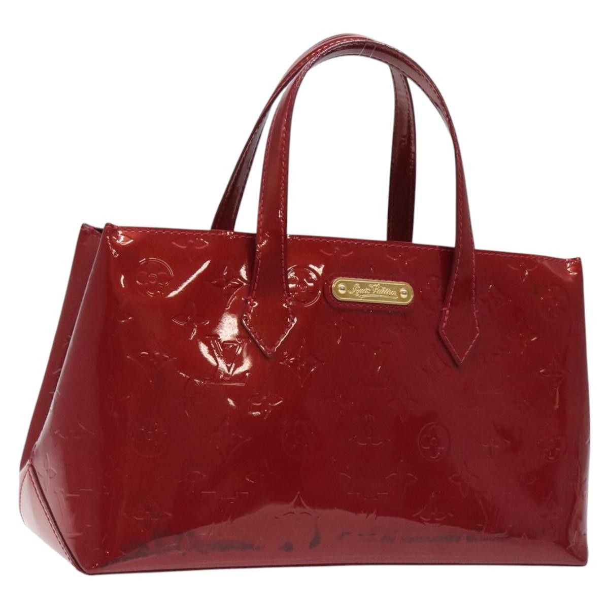 Louis Vuitton Wilshire Handbag Monogram Vernis Red Patent_Leather Handbag