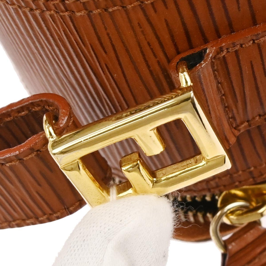 Fendi Vintage Shoulder Bag Leather Brown Leather Shoulder Bag Bag