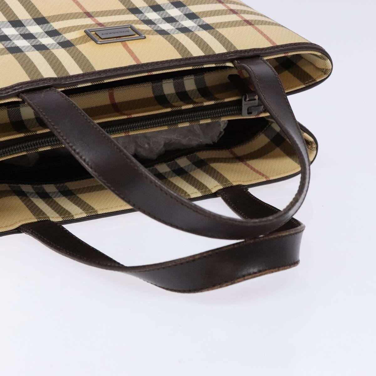 Burberry Vintage Tote Vintage Check Coated Canvas Beige Canvas Tote Bag