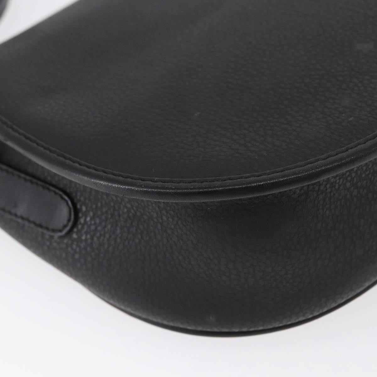 Gucci Vintage Shoulder Bag Leather Black Leather Shoulder Bag Bag (Pre-Owned)