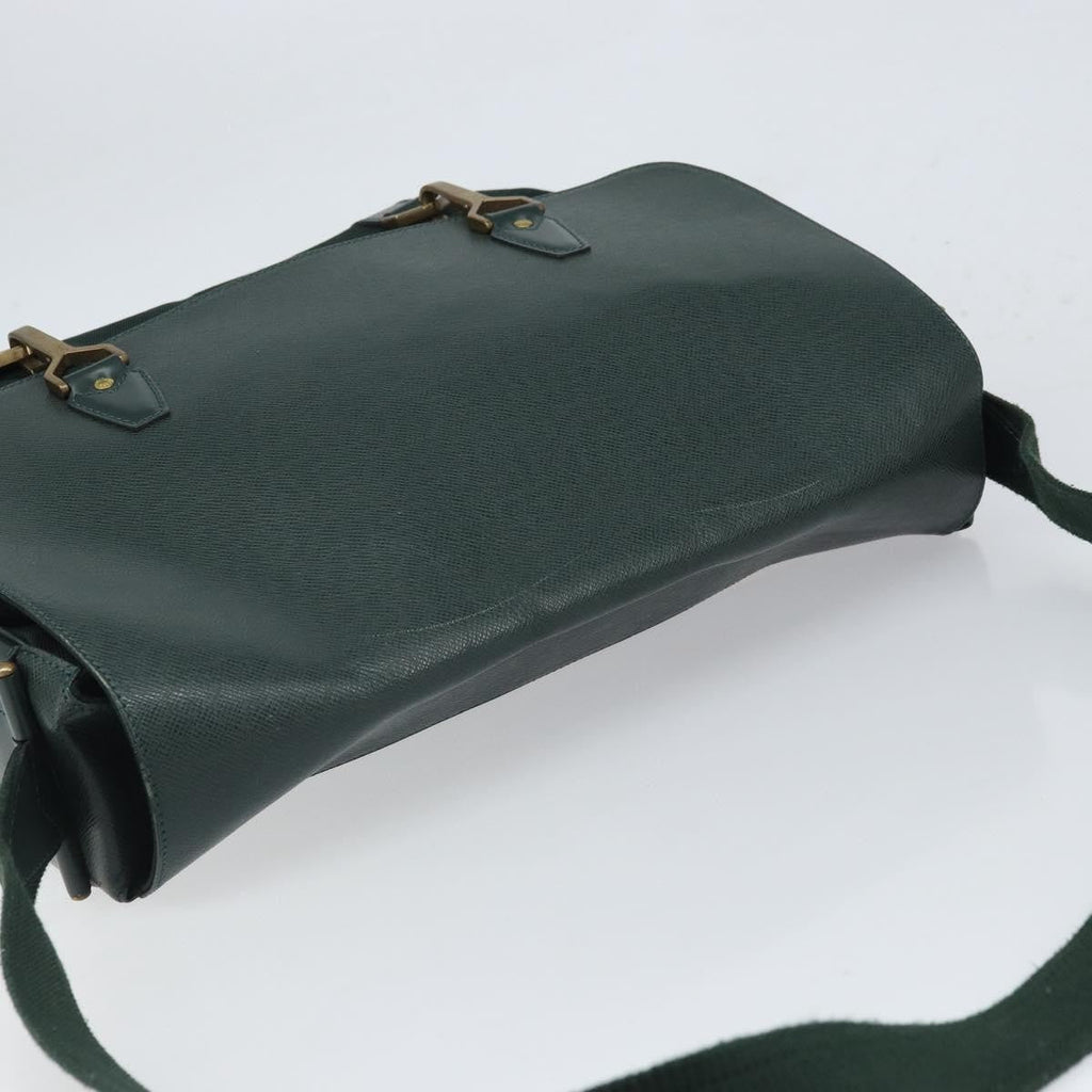 Louis Vuitton Dersou Bag Taiga Leather And Canvas Green Leather Shoulder Bag