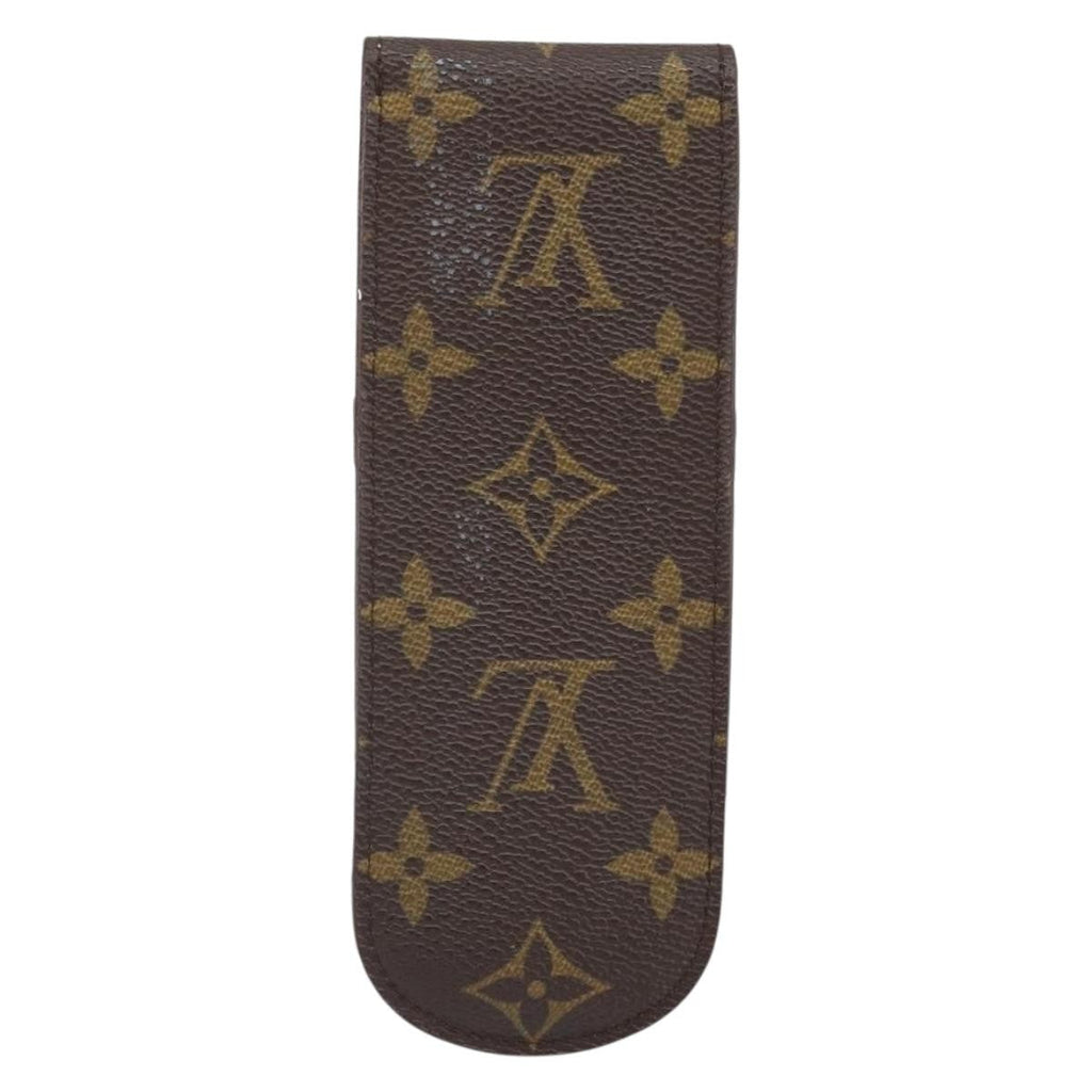 Louis Vuitton Etui À Stylo Canvas Brown Canvas Clutche & Pouche Bag