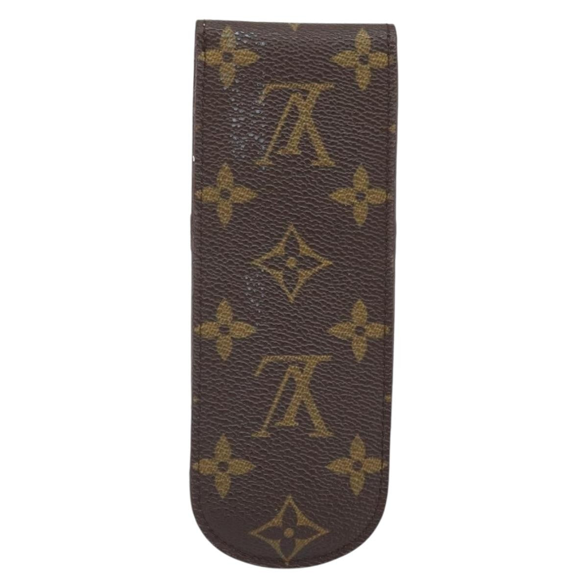 Louis Vuitton Etui À Stylo Canvas Brown Canvas Clutche & Pouche Bag
