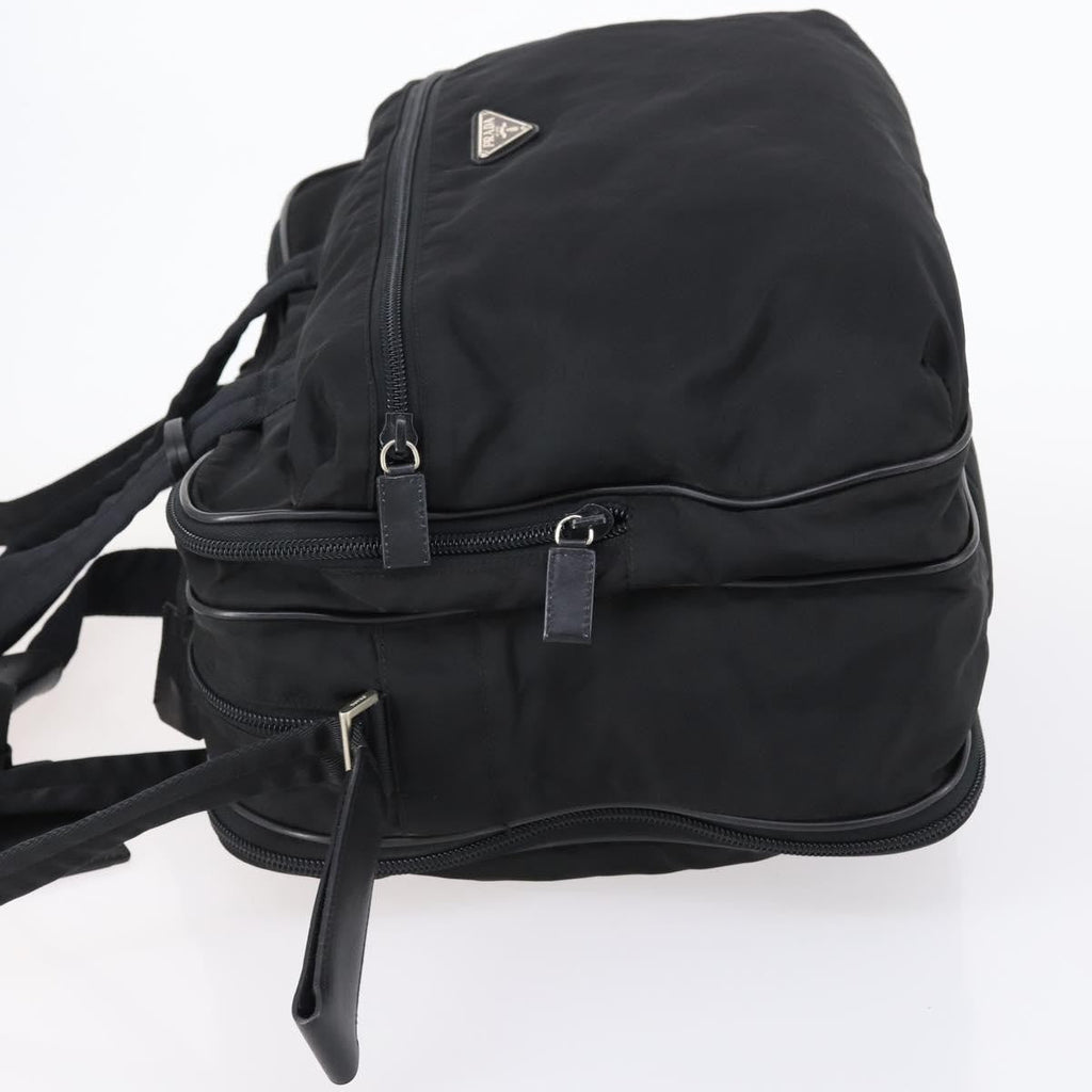 Prada Porta Computer Briefcase Tessuto And Saffiano Leather Black Nylon Briefcase Bag