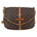 Louis Vuitton Saumur Handbag Monogram Canvas Brown Canvas Shoulder Bag