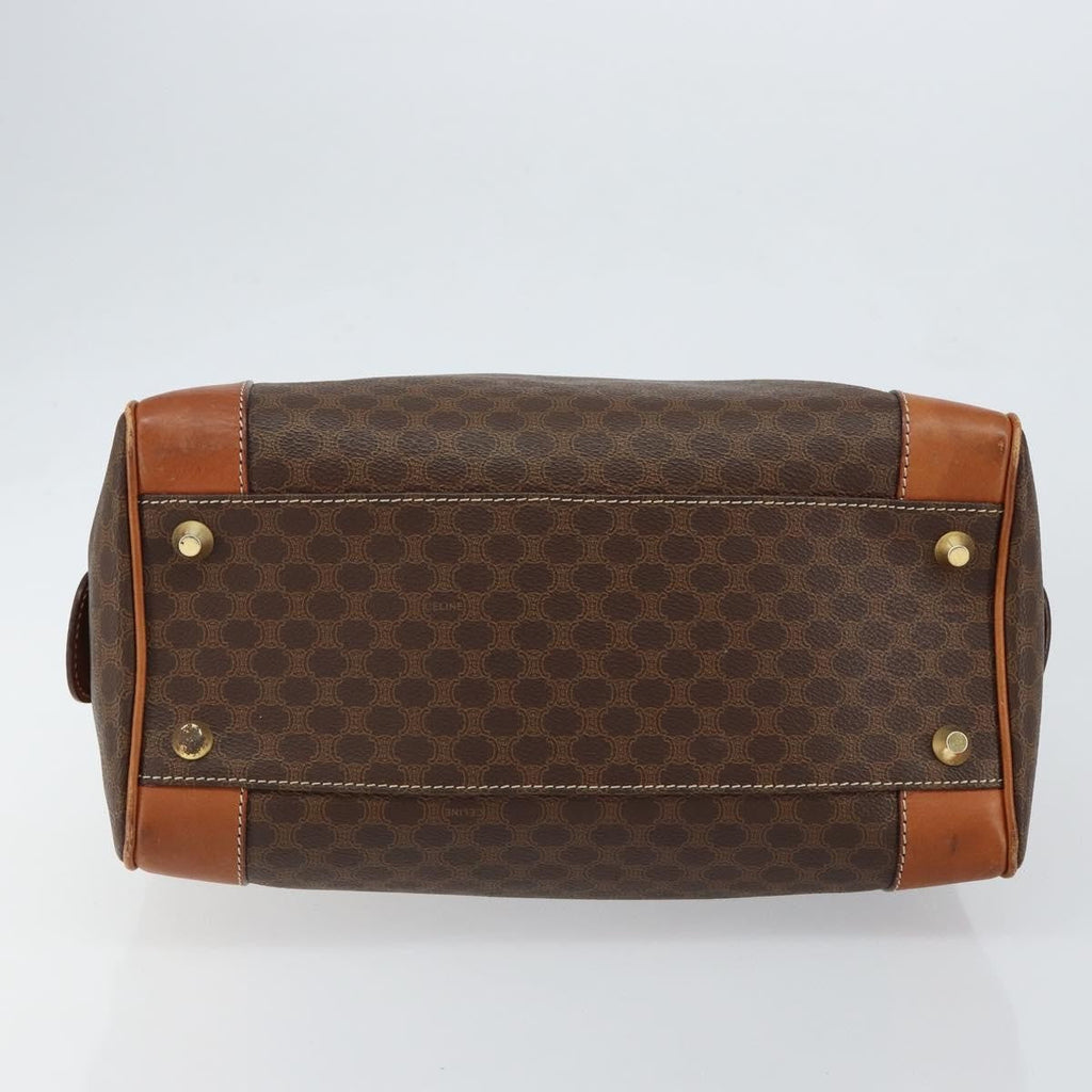 Celine Macadam Handbag Macadam With Leather Brown Canvas Shoulder Bag Bag